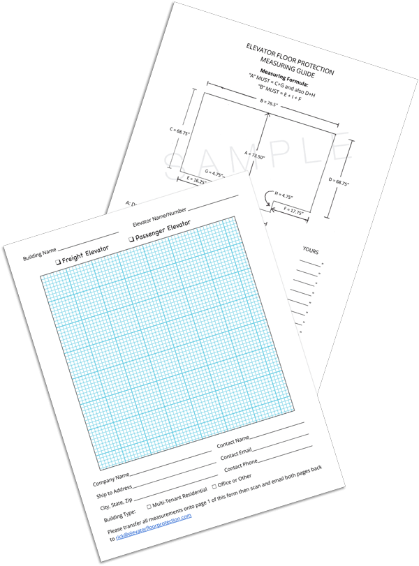 elevator measuring guide